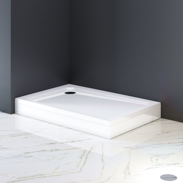 Душевой поддон 120x80 см, с сифоном. Фото 1