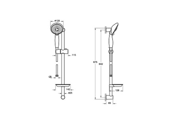 Душевой сет Vitra Cozy A45682EXP Хром. Фото 2