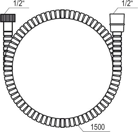 Душевой шланг нержавеющий 150 см 911.00. Фото 2