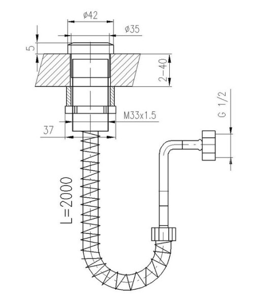 Душевой шланг Rav Slezak MD0023SM. Фото 2