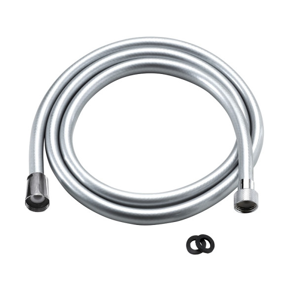 Душевой шланг Tucai 1/2", ПВХ 175см, хром матовый (201962). Фото 1