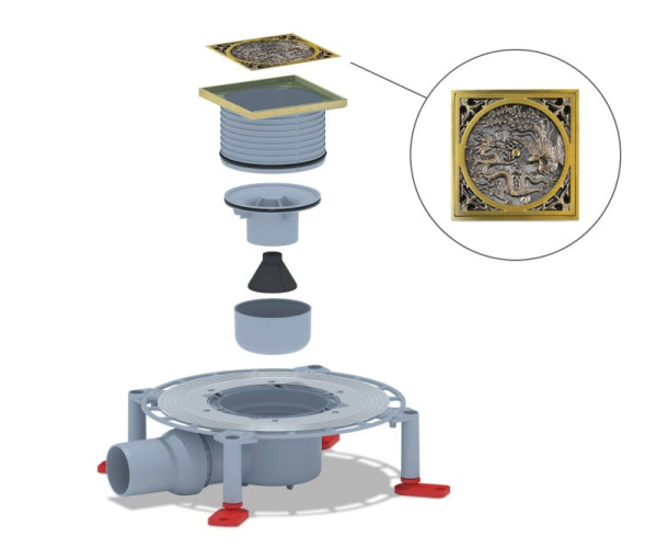 Душевой трап Bronze de Luxe 21986-5602, бронза. Фото 3