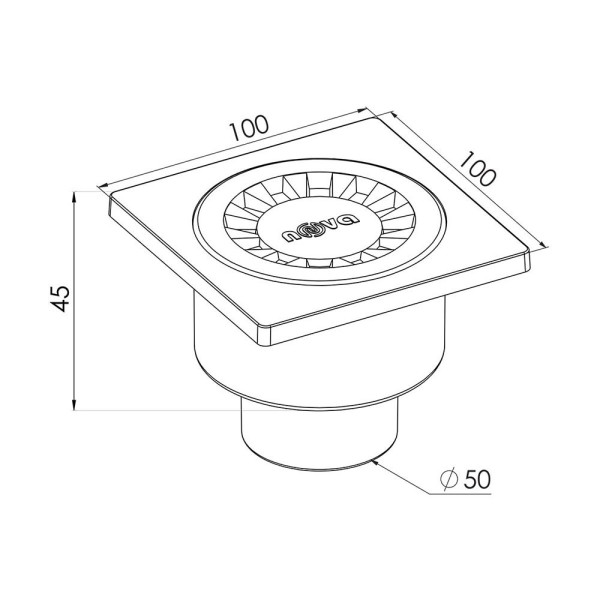 Душевой трап Nova NV5060, белый. Фото 2