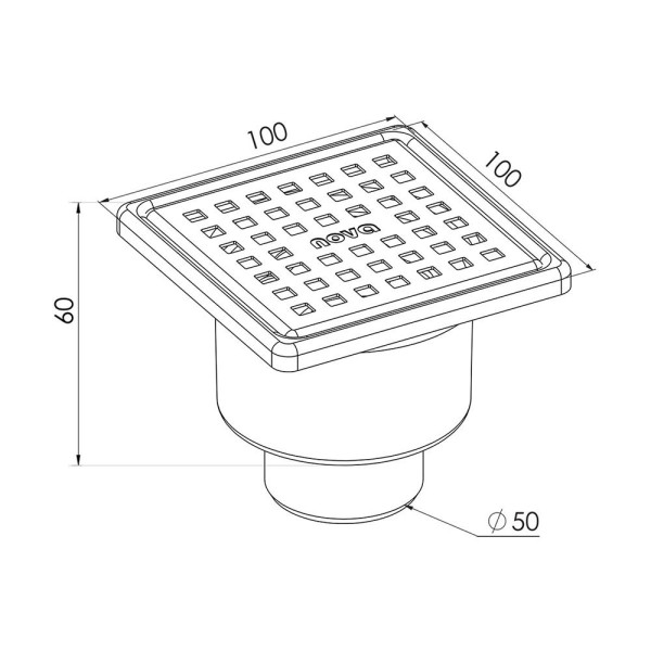 Душевой трап Nova NV5067, хром. Фото 2