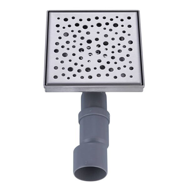 Душевой трап с решеткой 15х15 см FASHUN A411502, сатин. Фото 1