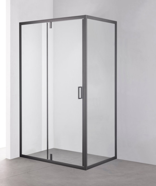 Душевой уголок OLIVE S DUERO прямоугольный 120х80х195, черный. Фото 1