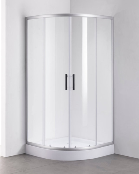 Душевой уголок с поддонном OLIVE S MINO квадратный прозрачное стекло 90х90х192.5, хром. Фото 1