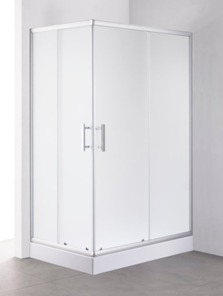 Душевой уголок с поддонном OLIVE S MINO прямоугольный матовое стекло 120х80х192.5, хром. Фото 1