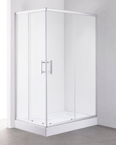Душевой уголок с поддонном OLIVE S MINO прямоугольный прозрачное стекло 120х80х192.5, хром. Фото 1