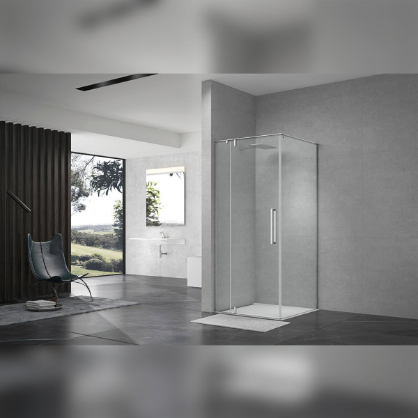 Душевой уголок Terminus Альба квадрат 90х90х220, хром. Фото 1