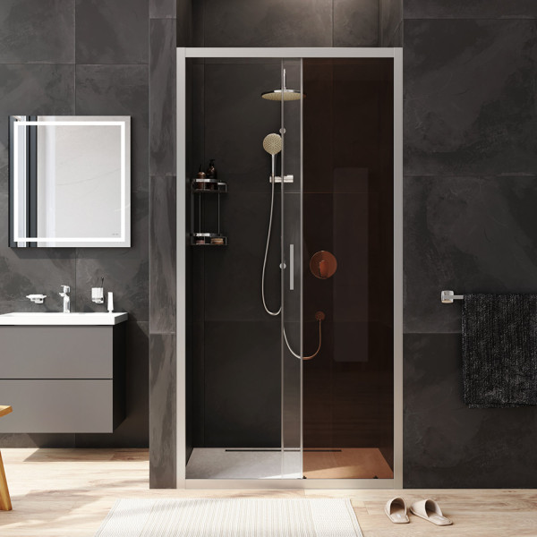 Дверь душевая в нишу 100x195 см, раздвижная. Фото 3