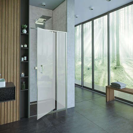 Дверь в нишу ALEX BAITLER™ AB78С90 (900х2000) матовое,двери распашные,профиль сатин. Фото 2