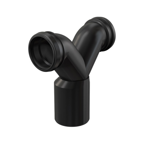 Двойное колено Alcadrain 90°, с защитными затворами. Фото 1