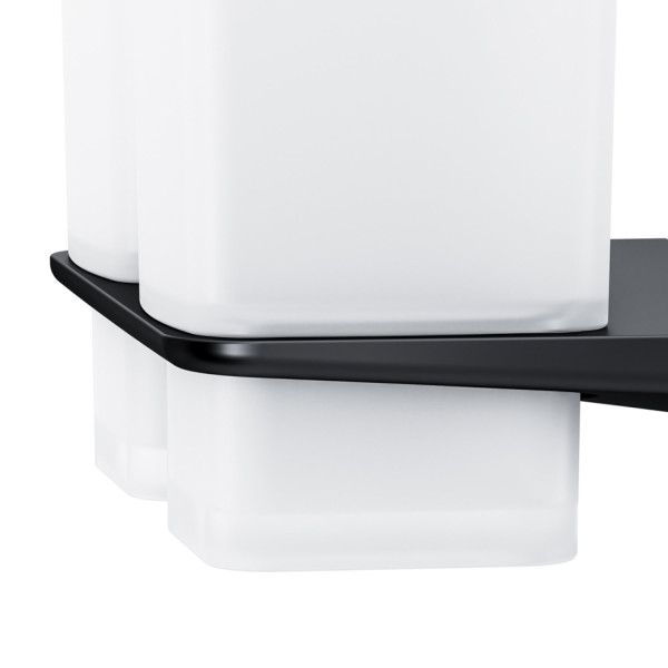 Двойной стеклянный стакан с настенным держателем. Фото 6