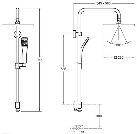 E11716-CP EO душевая система. Фото 3