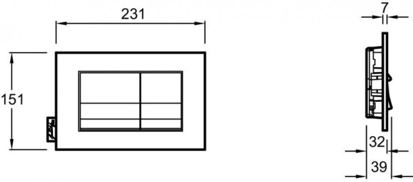 E20858-00 Панель смыва геометр дизайн, глянцевый белый. Фото 3