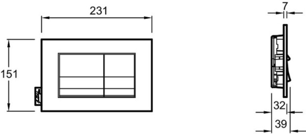 E20858-BGG Панель смыва геометр дизайн, золото. Фото 2