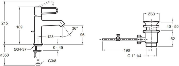 E21028-BL-BL ODEON RIVE GAUCHE cмеситель для раковины корпус черный, ручка черная. Фото 3