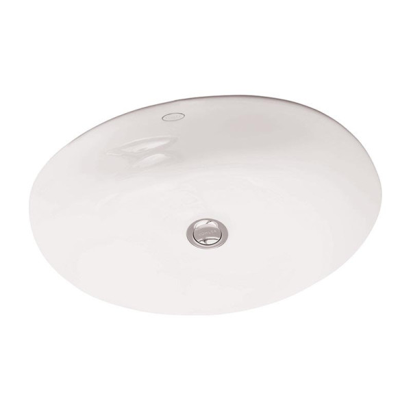 E2210-0 Caxton раковина встраиваемая снизу 49x41 cm, белая с отв перелива. Фото 1