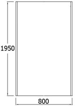 E22FC80-GA CONTRA Фиксированное боковая панель для раздвижного ограждения 80 см. Фото 3