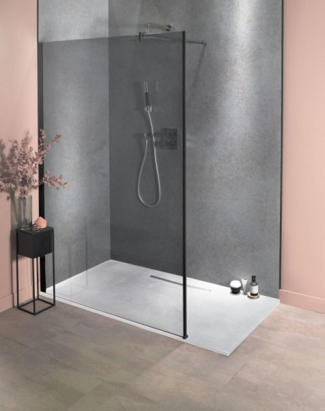 E22W140-BLV CONTRA CONTRA отдельностоящее душевое ограждение 140 см, черный профиль. Фото 1