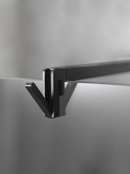 E22W140-BLV CONTRA CONTRA отдельностоящее душевое ограждение 140 см, черный профиль. Фото 2