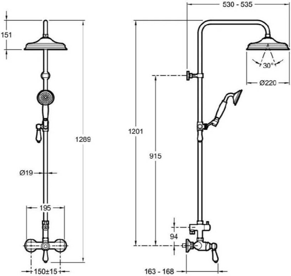 E24368-CP LOUISE душевая система. Фото 4