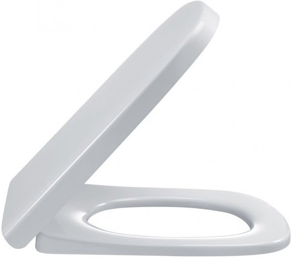 E4270-00 Крышка-сиденье из термодюра с металлическими креплениями, белый. Фото 1