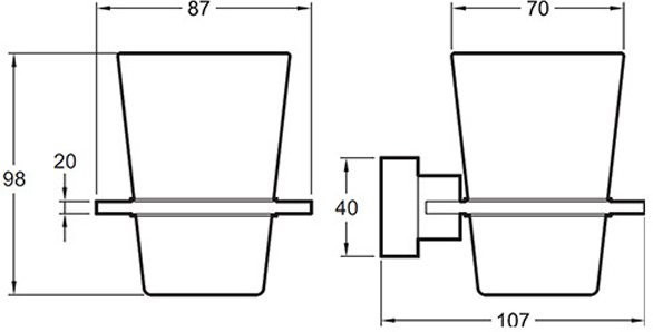 E77866-CP MECANIQUE стакан с держателем. Фото 2