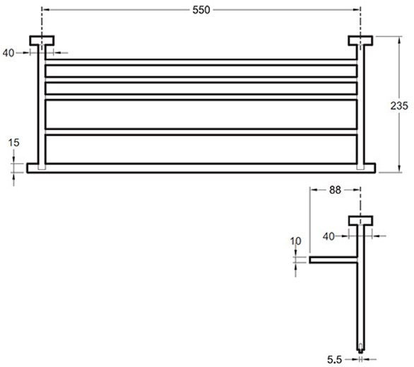 E77882-CP MECANIQUE полка для полотенец. Фото 2
