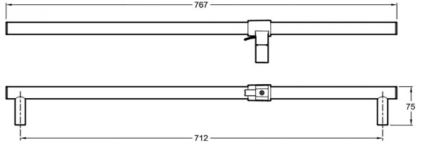 E8524-BN EO штанга 76 см полир,никель. Фото 2