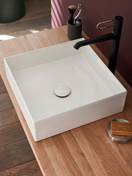 E90011-0 Delta Pure накладная раковина, тонкая керамика, 39*39. Фото 3