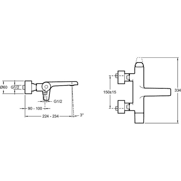 E97369-CP AVID смеситель для ванны. Фото 2