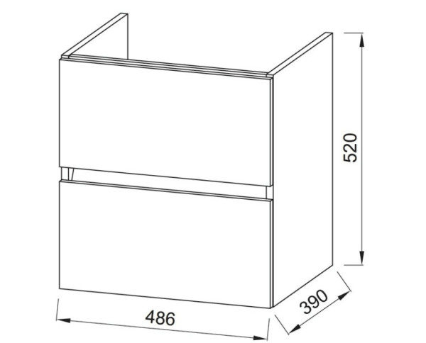 EB1378-E75 TOLBIAC Тумба для раковины 50 см, цвет Дуб Давос натуральный. Фото 4