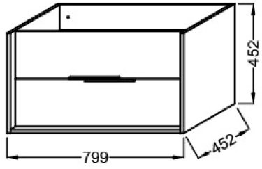 EB1667-E75-E75 VIVIENNE Тумба для раковины 80 см, к. дуб давос натуральный, ф. дуб давос натуральный. Фото 2