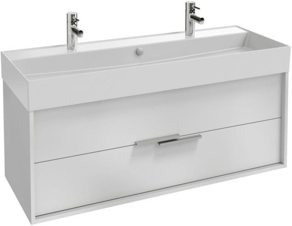 EB1669-J5-J5 VIVIENNE Тумба для раковины 120 см, к. белый блестящий, ф. белый блестящий. Фото 1