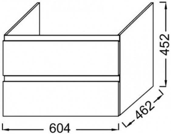 EB2052-J51 MADELEINE Тумба для раковины 60 см (EXAF112-Z-00), цвет матовый белый. Фото 2