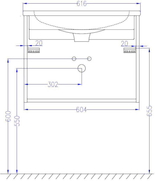 EB2052-J51 MADELEINE Тумба для раковины 60 см (EXAF112-Z-00), цвет матовый белый. Фото 3