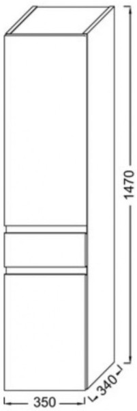 EB2069D-J5 MADELEINE Подвесная колонна, 35 см, шарниры справа, цвет блестящий белый. Фото 4