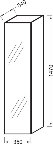 EB2069G-J5 Madeleine Подвесная колонна, 35 см, шарниры слева, цвет блестящий белый. Фото 3