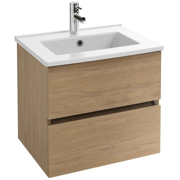EB2381-E75 Tolbiac Тумба под раковину 60см, 2 ящика, цвет Дуб Давос натуральный. Фото 1