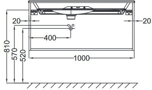EB3032-E16 NOUVELLE VAGUE Мебель 100 см для раковины 100 см - 2 ящика,. Фото 2