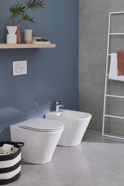 EDAA102-00 Rodin+ Приставной унитаз со стандартным ободом, белый. Фото 3