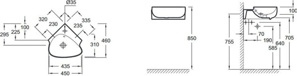 EGL112-00 NOUVELLE VAGUE Угловой рукомойник. Фото 2