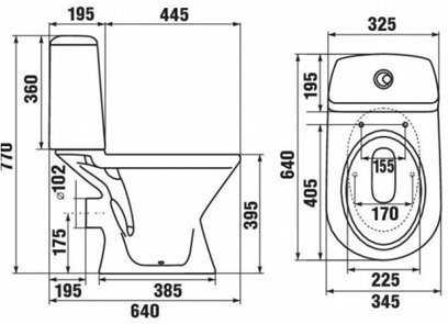 ERA 2453.2.000.242.1 комб.унитаз, гориз.выпуск, нижний подвод воды / Тосно. Фото 3