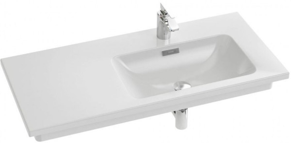 EXAD112-Z-00 (замена Vox стеклянная раковина-столешница 100 см EB2102) Подвесная раковина-столешница с гладкой нижней поверхностью 100 х 46. Фото 1