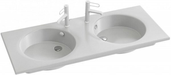 EXAT112-Z-00 Раковина-столешница Rive Gauche с гладкой нижней поверхностью (для установки на мебель), 120 см.. Фото 1