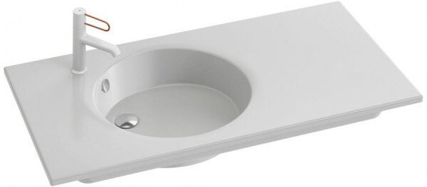 EXAU112-Z-00 ODEON RIVE GAUCHE Раковина-столешница с гладкой нижней поверхностью (для установки на мебель), 100 см.. Фото 1