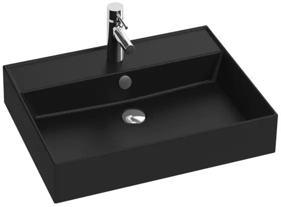 EXBH112-NGM Vivienne Vivienne, раковина-столешница, 60 см, матовая черная. Фото 1