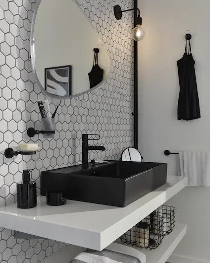 EXBH112-NGM Vivienne Vivienne, раковина-столешница, 60 см, матовая черная. Фото 2